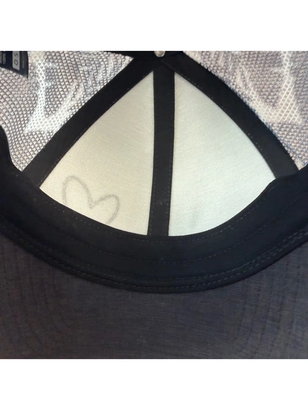 Grace Folly Trucker Hat Beach Heart Tropical Gray Black Mesh Back Snapback Cap